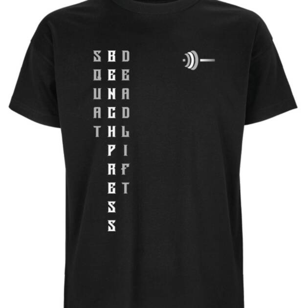 Camiseta Gris Vintage Squat/Benchpress/Dead Lift